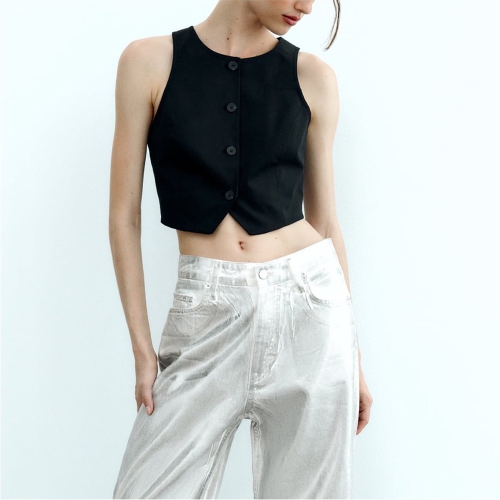 ZARA CROPPED VEST size M